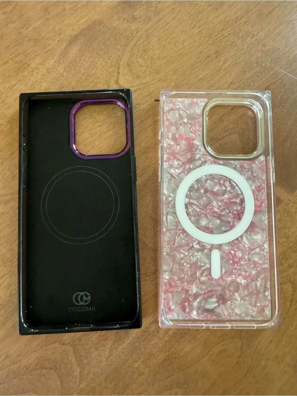 Iridescent Black & Pink MagSafe-Compatible Phone Case Cocomii iphone 15 pro max